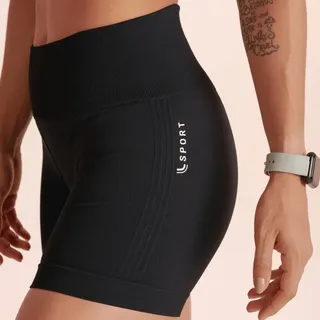 Lupo Shorts Feminino Academia Sem Costura Original Lupo Preto Liso G