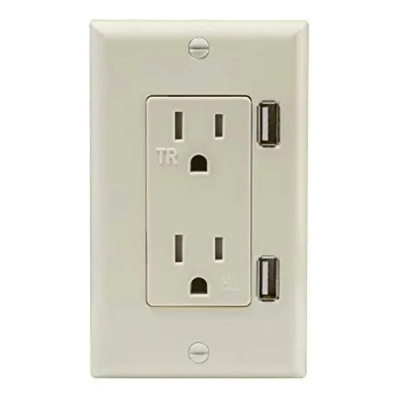 Estevez Dup-usb-1521 Contacto Dúplex Con Puerto Usb, Blanco