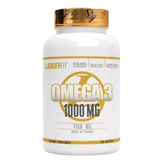 Omega 3 1000mg Fish Oil Landerfit Sabor Neutro