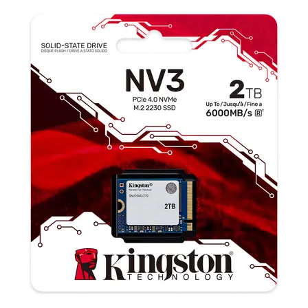 Ssd Kingston Nv3 2tb Nvme Pcie 4.0 2230 Lectura/escritura 6000/5000mb/s