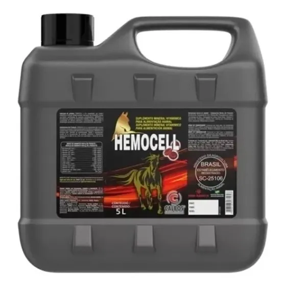 Hemocell Gl 5 Lt - Calbos ( Aumento De Hemácias Em Equinos )
