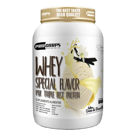 Whey Protein 3w Fácil Absorção - Procorps Sabor Creme De Baunilha