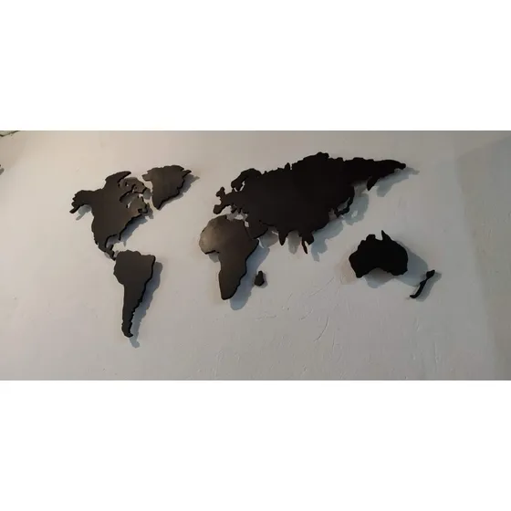 Mapa Mundi Madera Relieve 