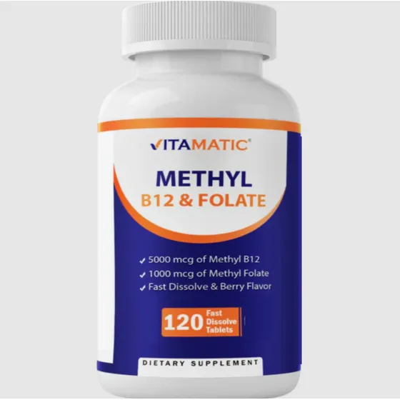 Vitamatic Metilfolato Y Vitamina B12 5000mcg 120 Tabletas