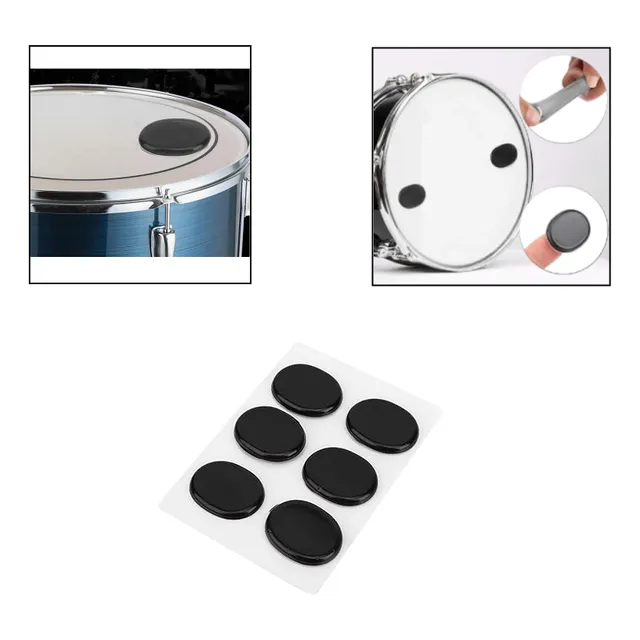Set 6 Almohadillas Redoblante Batería Acústica Reduce Sonido