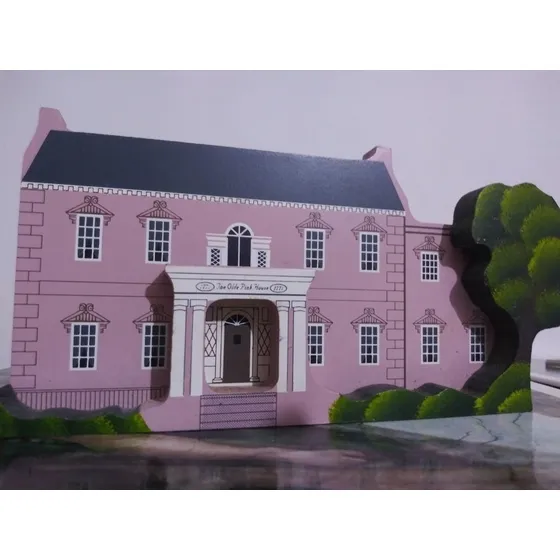 Fachada De Casa Adorno Vintage De 18cm Olden Pink 