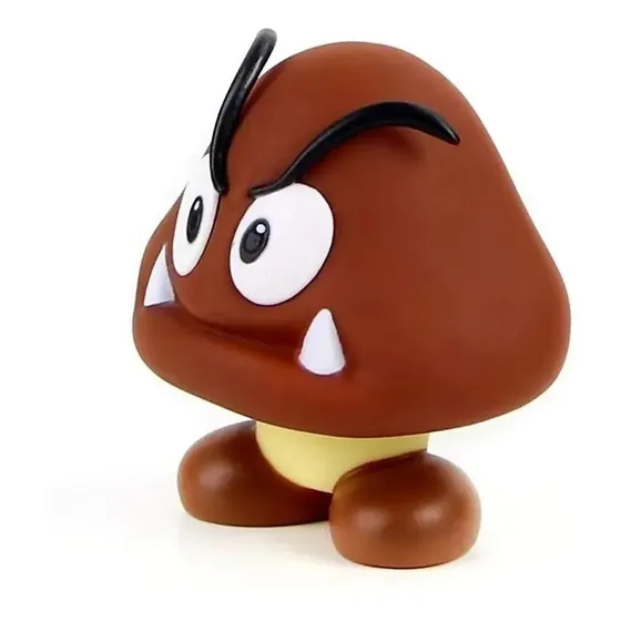 Boneco Super Mário Bros Gomba 23cm Vinil Articulado Coleção