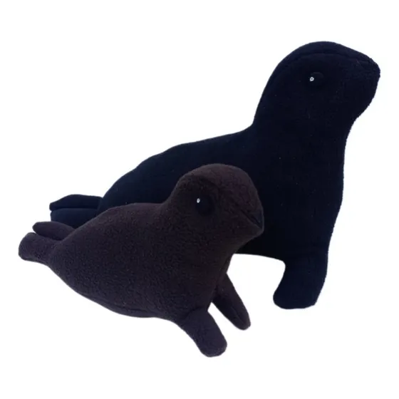 Lobito De Mar Foca Mamá Y Bebé Peluche Autóctono De Uruguay