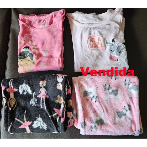 Pijamas Piel De Durazno Y Algodón Talla 6 Para Niña Usada