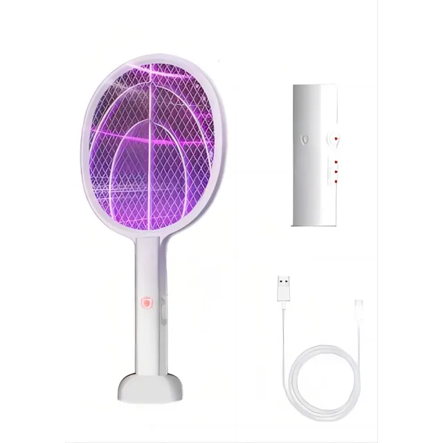 Raqueta Eléctrica Recargable Mata Moscas Y Mosquitos Hogar