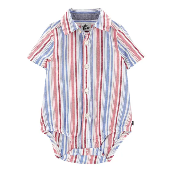Body De Lino, Tipo Camisa, Manga Corta Oshkosh 1p647210