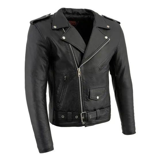 Milwaukee Leather - Chaqueta De Cuero Estilo Ramonera