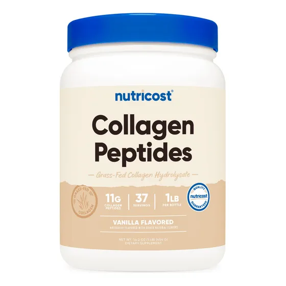 Colágeno En Polvo Nutricost, Alimentado Con Pasto, 454 G (va