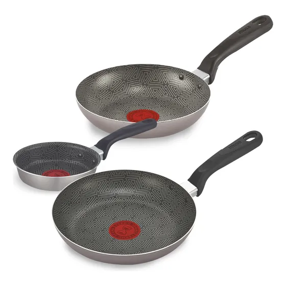 Set De Sartenes Imusa Talent 12, 18 Y 20cm Color Gris