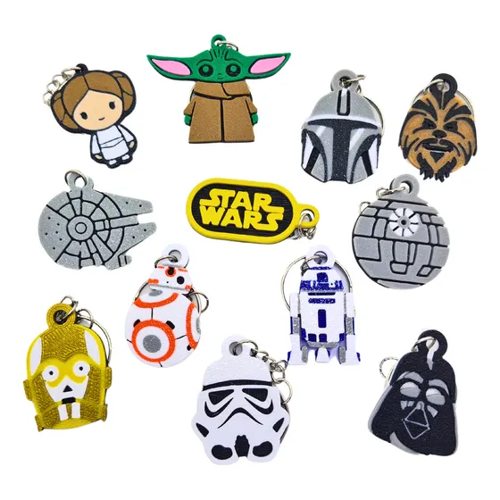 Llavero Souvenir 3d Star Wars X 20 Unidades Makeme Color