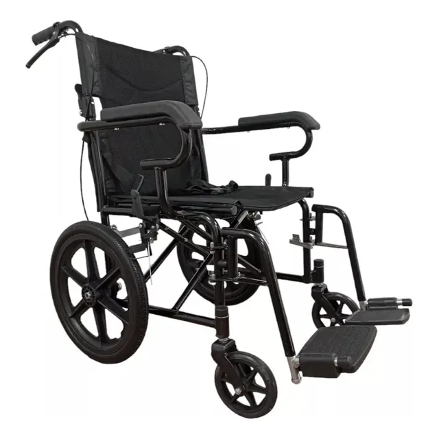 Silla De Ruedas Traslado Plegable Compacta Todo Terreno