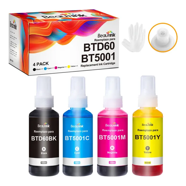 Kit 4 Tintas Para Brother D60 Bt D60bk Bt 5001 C M Y T220