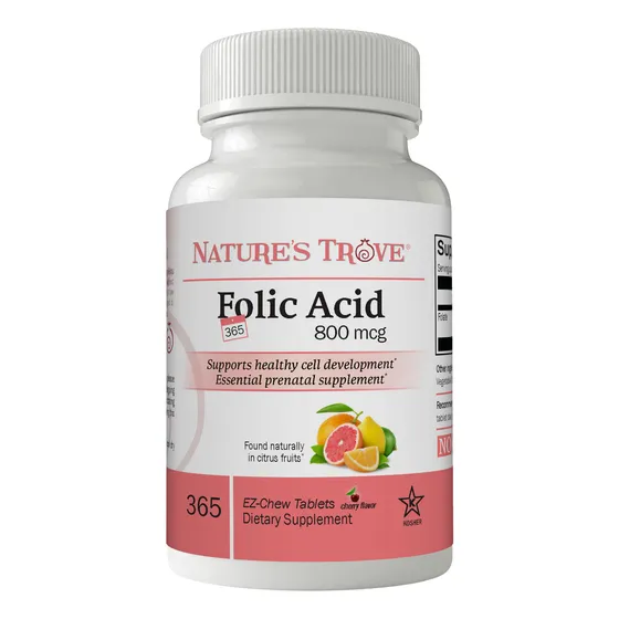 Natures Trove Acido Folico 800mcg 365 Tabletas Citrico