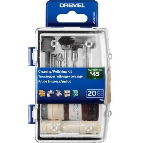 Microkit 726 de Dremel para limpiar y pulir, 20 unidades, 26150726aa000