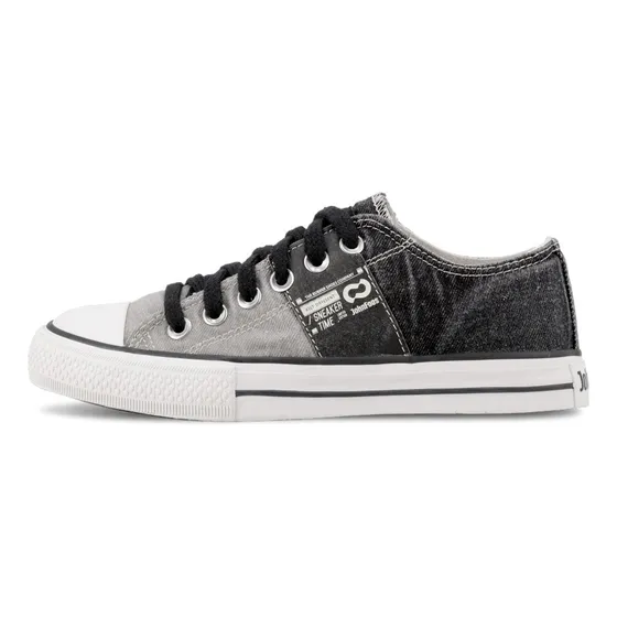 Zapatilla Jean Indigo Desgastado En 2 Tonos