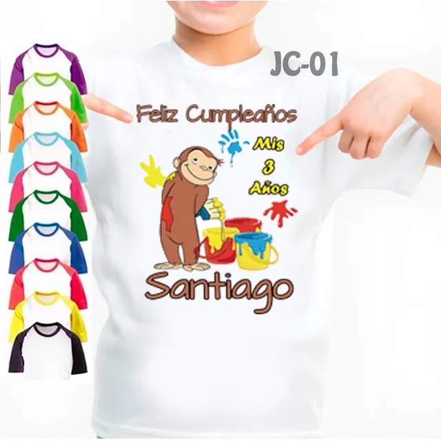 Jorge El Curioso Franela Personalizada Cumpleaños Cotillon