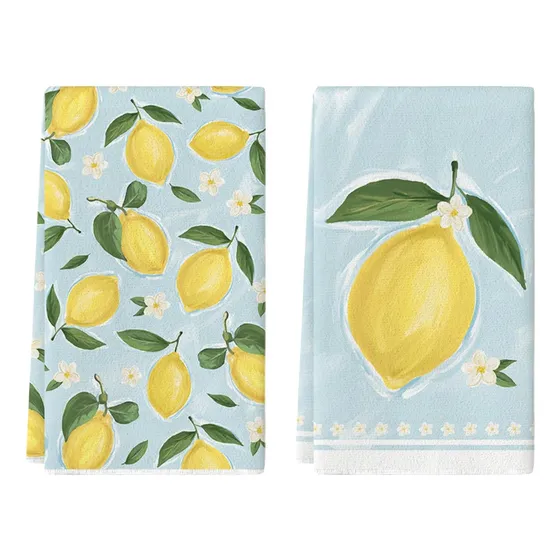 Artoid Mode Juego 2 Toalla Cocina Verano Flor Limon 18 X 26 