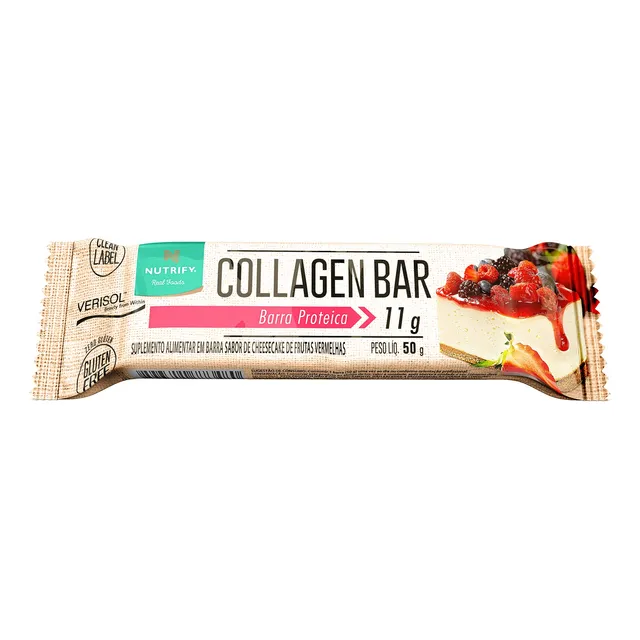 Collagen Bar - Cheesecake -10 Unidades De 50g - Nutrify