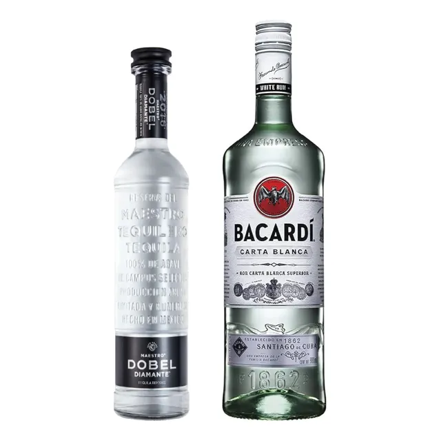 1 Teq Maestro Dobel Crista 700 Ml Y 1 Ron Bacardi Blanco 700