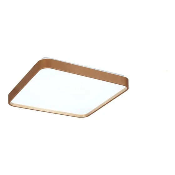 Plafon Sobrepor Led 30w Dourado Quadrado 38cm Dimerizável 127/220V
