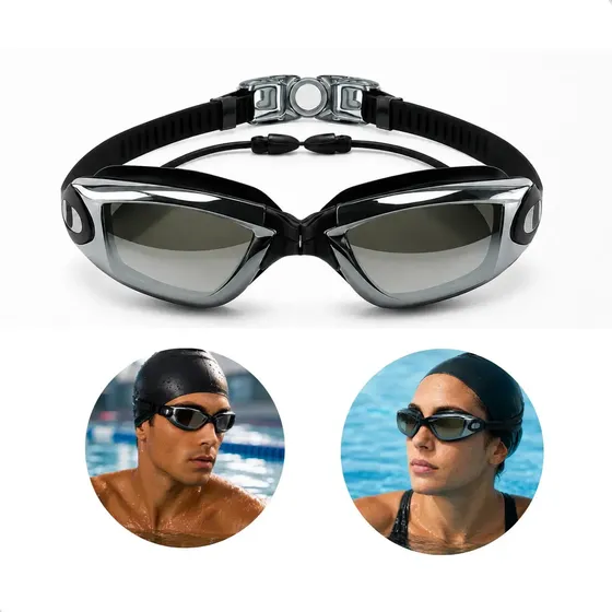 Óculos De Natação Profissional Anti Embaçamento Piscina Mar Pazie Modelo Premium
