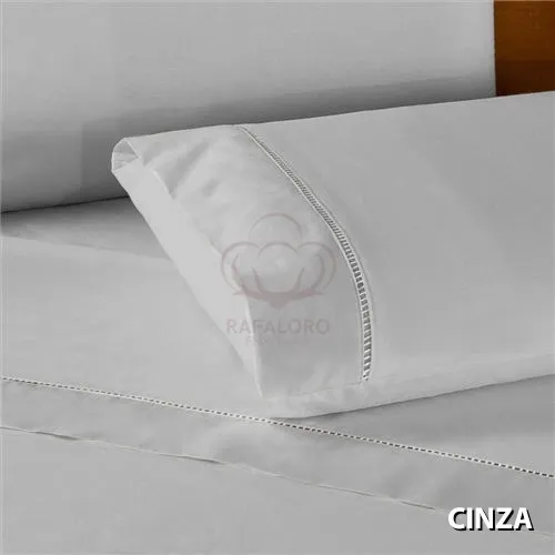 Lençol Berço Avulso C/ Elástico Percal 200 Fios 11 Cores Cor Cinza Desenho Do Tecido Liso