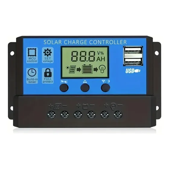 Regulador De Carga De Panel Solar 12v/24v 20a