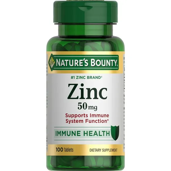 Suplemento Nature's Bounty Zinc 50 Mg 100 Comprimidos