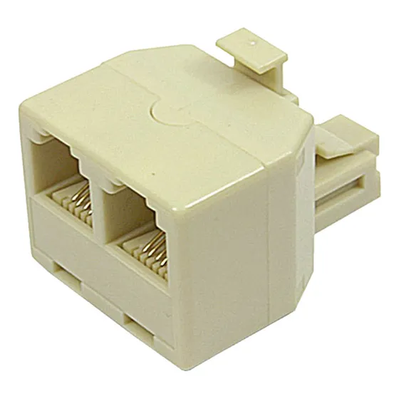 Emenda Telefone T Rj11 Divisor 2 Femeas X1 Macho Kit 10pçs