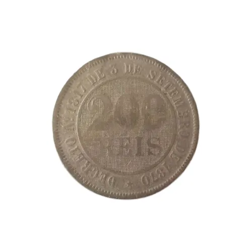 Moeda 200 Réis Do Decrteto De 3 Setembro1870(r)