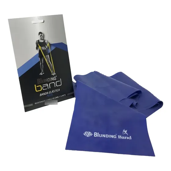 Banda Elástica Blunding Azul 1.5m Resistencia Pesada Ejercicio y Rehabilitación