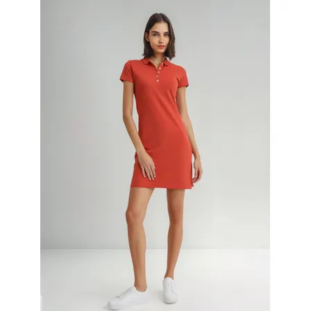 Vestido Polo Slim Fit Rojo Tommy Hilfiger