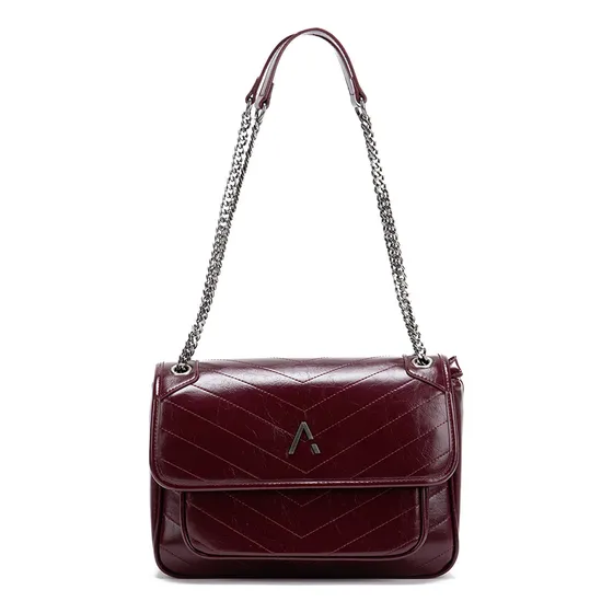Cartera Claire Burgundy Black Bubba Color Burdeo