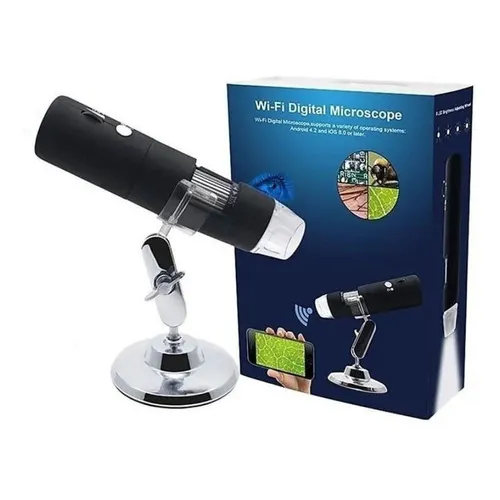 Microscópio Digital Sem Fio Camera Wi-fi Hd 1080p 1000x Mb1 Cor Preto Voltagem 127/220v