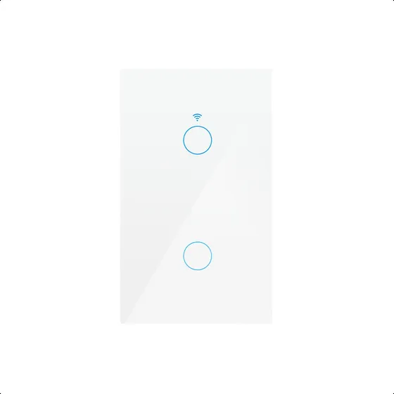 Interruptor Inteligente Doble Wifi Blanco Sin Neutro