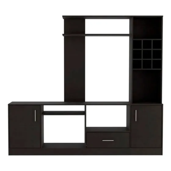 Mueble Para Tv  Madera 200ax38px181alt/ Wengue /cenizo