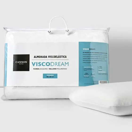 Almohada Viscoelástica Cannon Viscodream 40x60 Memory Foam Blanco