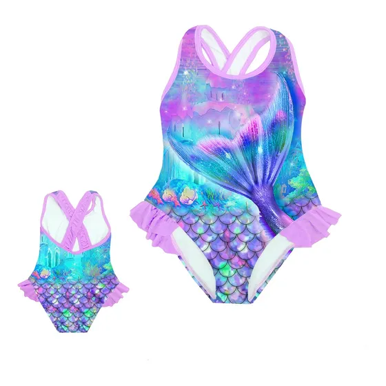 Traje De Baño Bañador Cola De Sirena