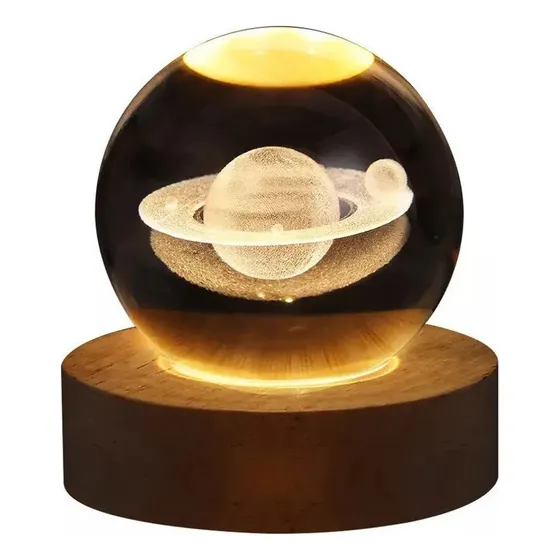 H Luz Noturna: Esfera De Luz De Cristal, Planeta, Lua, Cor