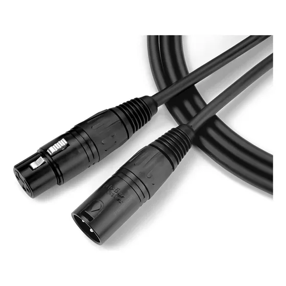 Cabo Dmx / Balanceado / Xlr -- Santo Angelo Lw -- 3 Metros Cor Preto