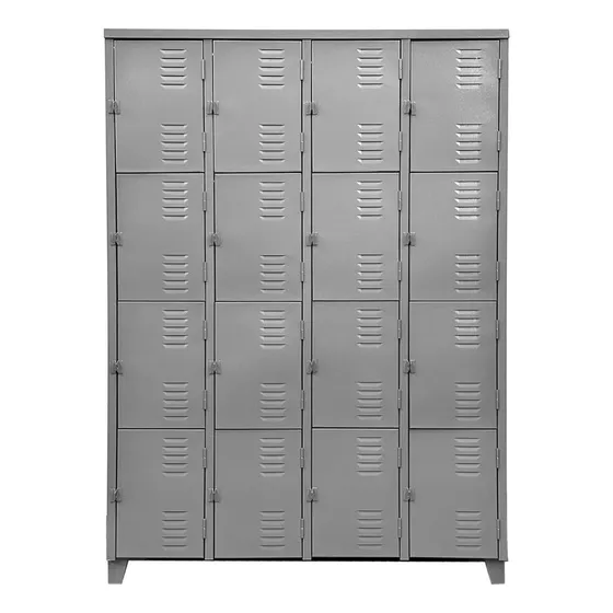 Roupeiro De Aço Locker 16 Portas Vestuário Multiuso Academia