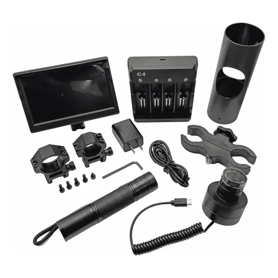 Kit Visão Noturna P/ Luneta Com Infra Vermelho Display 5'