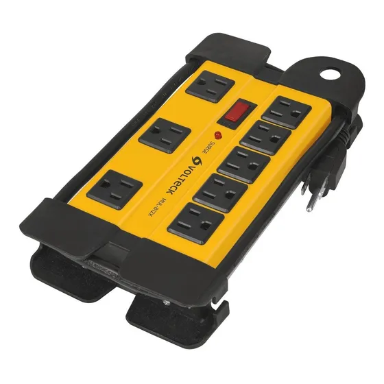 Multi Contacto Uso Industrial, 1200joules, Volteck 48188 Color Amarillo