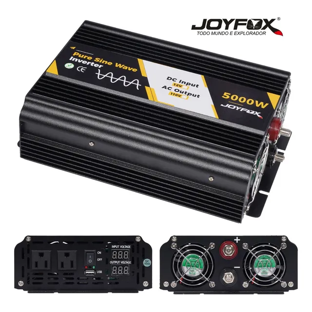 Inversor De Onda Sinusoidal Pura 5000w 12v/110v 60Hz Transformer Múltiples Enchufe Joyfox