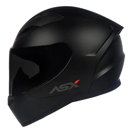 Capacete Fechado Asx City Solid Preto Fosco + Viseira Fumê